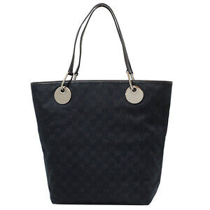 Gucci Canvas Handbag Leather Tote 5310 Black 4 GG Bag